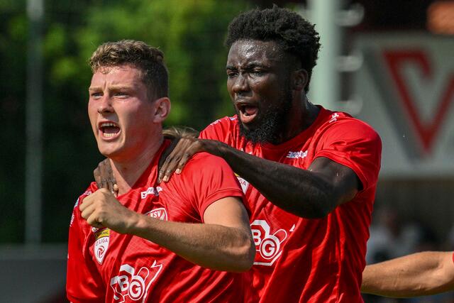David Heindl (li.) traf für Kapfenberg zum 1:1. | Foto: GEPA Pictures