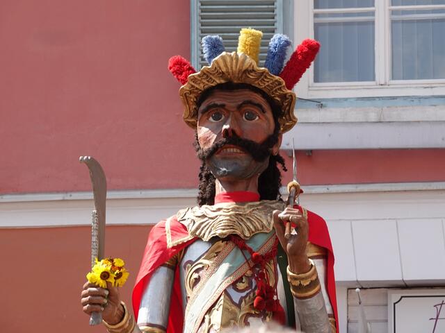 Mit 3,83 m nicht der größte, aber sehr wehrhaft: Samson aus St. Michael im Lungau wurde bereits 1754 erstmals erwähnt und wiegt 61,4 kg.