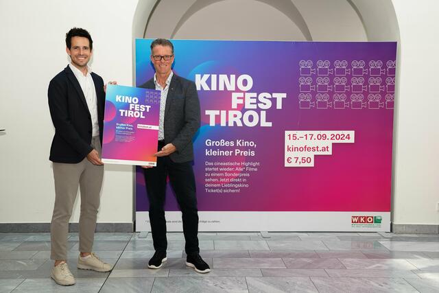 Fabian Kathrein und Alexander Wurzenrainer freuen sich auf das Kinofest Mitte September. | Foto: WK Tirol