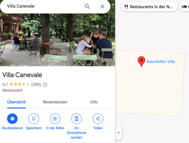 Per Knopfdruck verwandelt sich der Name. | Foto: Screenshot Google Maps