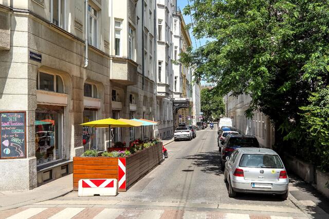 So sieht die Mühlgasse im Moment aus. | Foto: Stadt Wien/Christian Fürthner