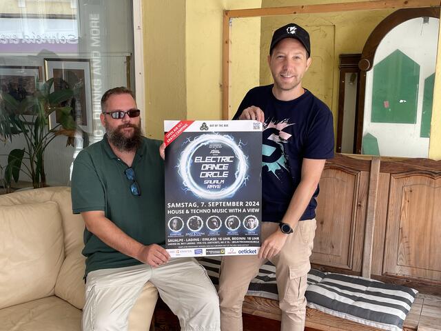 Robert Sturm (Out of the Box) und Christian Rumpf (ModularMountain) laden zum "Saualm Rave"". | Foto: MeinBezirk.at