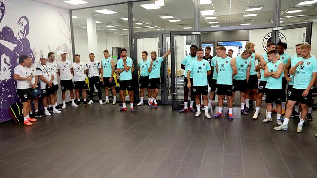 Treffen mit OEFB-Team und Teamchef Rangnick. Spieler und Betreuer des Nationalteams. Klagenfurt, am 4.9.2024.
 | Foto: LPD Kärnten/Kuess