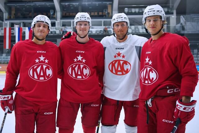 Die vier Neuzugänge des EC-KAC: Pastujov, Nickl, From und Peeters (v.l.) | Foto: EC-KAC Betriebs GmbH