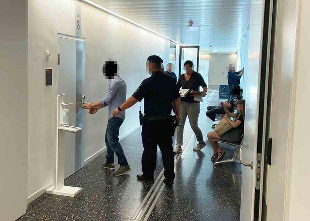 Im Saal 8 des Landesgerichts Eisenstadt folgte vor einem Schöffensenat die zweite Verhandlungsrunde. | Foto: Gernot Heigl