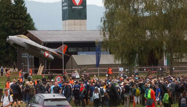 Besucherandrang an den Zugängen zur Airpower. | Foto: Ripu