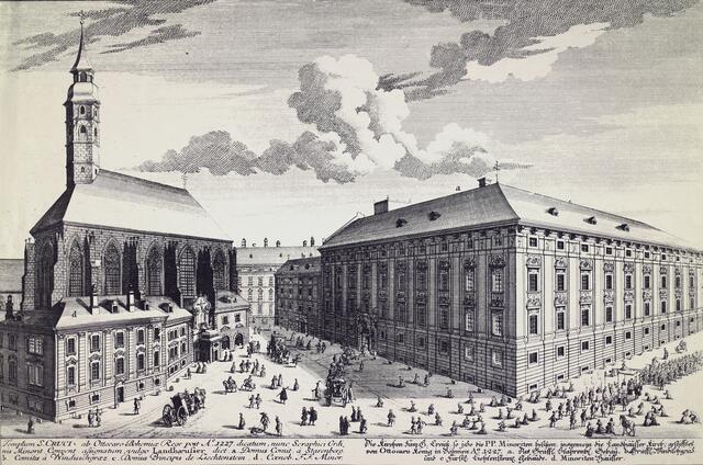 Die Minoritenkirche um 1661. | Foto:  akg-images / picturedesk.com 