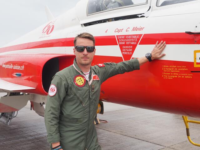Hauptmann Claudius Meier „Mac“ von der Patrouille Suisse | Foto: Gaube