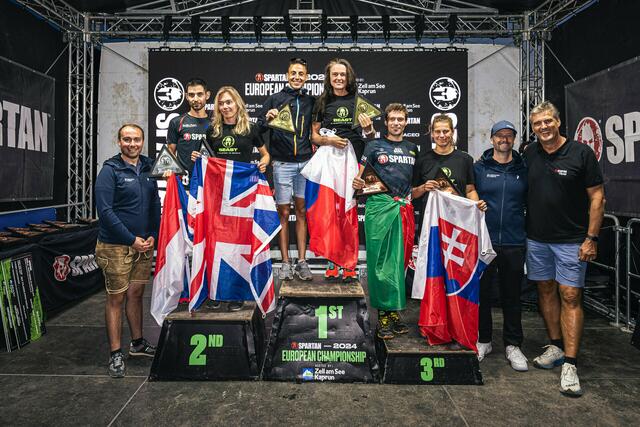 Die European Champions mit Domenik David (ganz links), Michael Amon und Helge Lorenz. | Foto: Zell am See-Kaprun