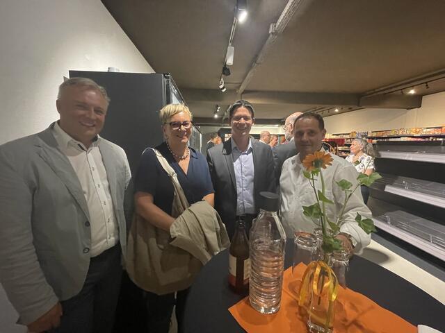 Stadtchef Stefan Weirather, AMS-Chefin Gundula Amprosi, BR Christoph Stillebacher und AK-Chef Günter Rietzler (v.l.)