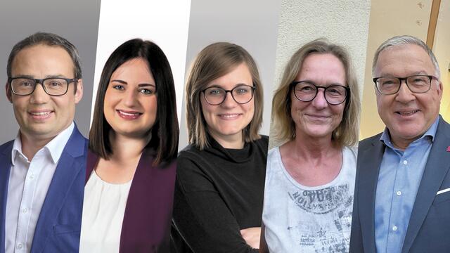 Kandidatinnen und Kandidaten für die die kommende Nationalratswahl aus Wels und Wels-Land (v.l.:) Daniel Soucek (ÖVP), Anna Wippl (FPÖ), Nina Hochhauser (SPÖ), Claudia Weitzenböck (Grüne) und Walter Zaunmüller (Neos). | Foto: ÖVP Wels, Wippl, Hochhauser, Weitzenböck, MeinBezirk
