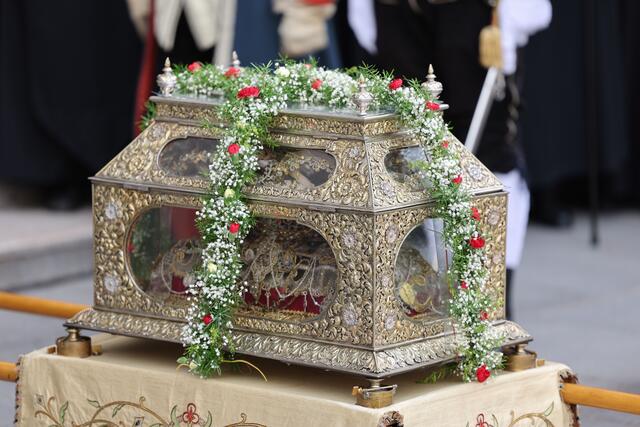 Die Reliquien der heiligen Erentrudis. | Foto: Land Salzburg/Franz Neumayr