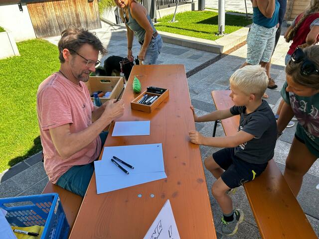 Komikzeichner ERBSE in Aktion | Foto: ClimbingZoo