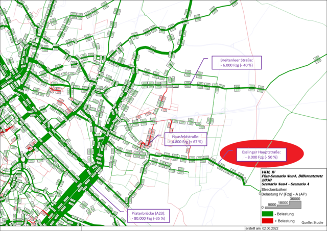 Tempo 30, mehr Öffis, bessere Radwege um, damit gäb´s 8.000 Autos weniger durch Essling | Foto: Johann Wieland