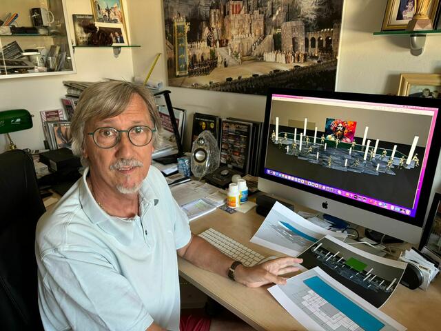 Der Beste: Manfred Waba arbeitet in seinem Studio intensiv an der Vorbereistung für das Wasserspektakel am Hauptplatz von Wiener Neustadt.