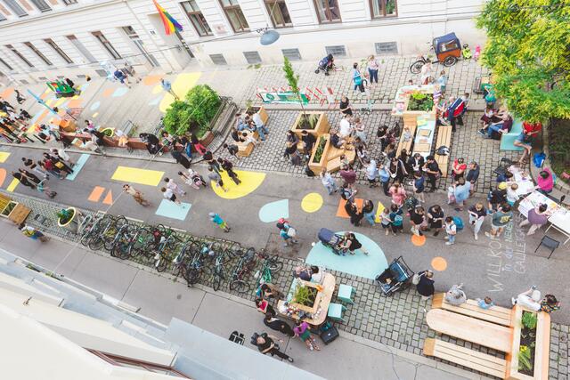 So soll die Galileigasse die kommenden drei Jahre aussehen. | Foto: A21Wien/TimDornaus