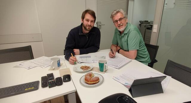 DI Ulrich Leth Assistent an der TU Wien (links) im Gespräch mit Johann Wieland (rechts) | Foto: Johann Wieland