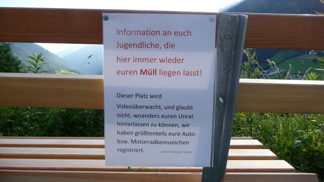 Wird es zu arg mit der Vermüllung, wehren sich auch die Gemeindebürger. | Foto: Tiroler Bergwacht - Einsatzstelle Stubai