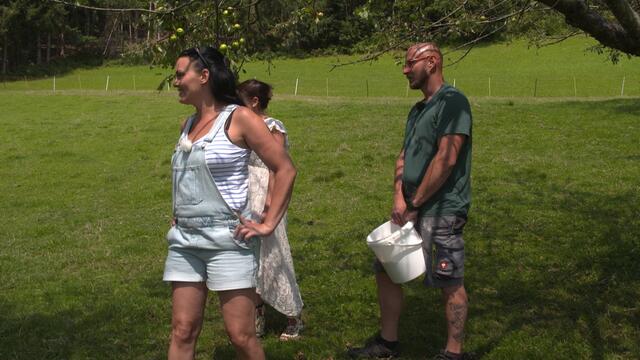 Christian, Rebecca und Bianca sind am Hof in Gößnitz aktiv. | Foto: ATV - Bauer sucht Frau