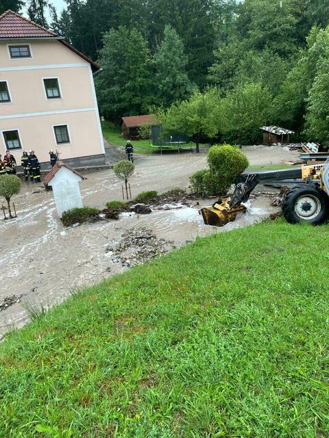 Heftiges Unwetter im Juli: Bilder vom 13. Juli 2024 aus Ertl. | Foto: Bfkdo Amstetten / FF Ertl