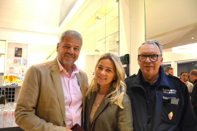 Der Spittaler Bürgermeister Gerhard Köfer, GR Evelyn und Organisator Roland Marchetti