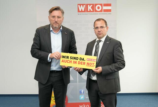 (v.l.) Wirtschaftskammerdirektor Harald Schermann und Wirtschaftskammerpräsident Andreas Wirth.  | Foto: WKB