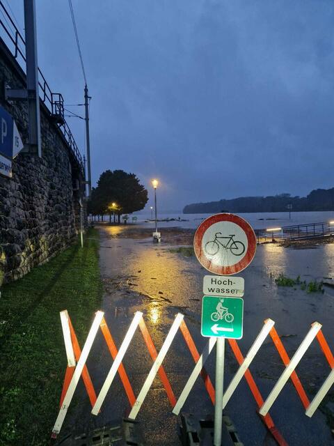 Seit Donnerstag sind die Pegel stark angestiegen. | Foto: BFKDO Bruck