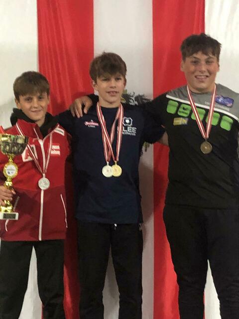 Schüler U14 v.l. Marcel Stapfer, Alexander Schopf, Benedikt Holzer.