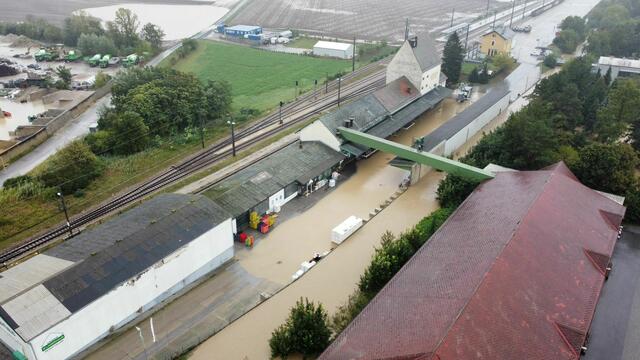 Drohnenaufnahmen von Göllersdorf | Foto: BFKDO Hollabrunn
