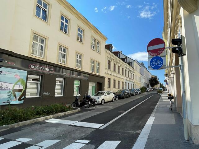 In der Thimiggasse wurden die Umbauarbeiten fertiggestellt. | Foto: Tobias Colz