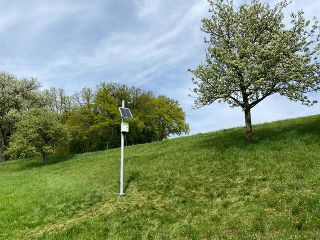 Messstation im freien Feld. Bodefeuchtmessung | Foto: Microtronics