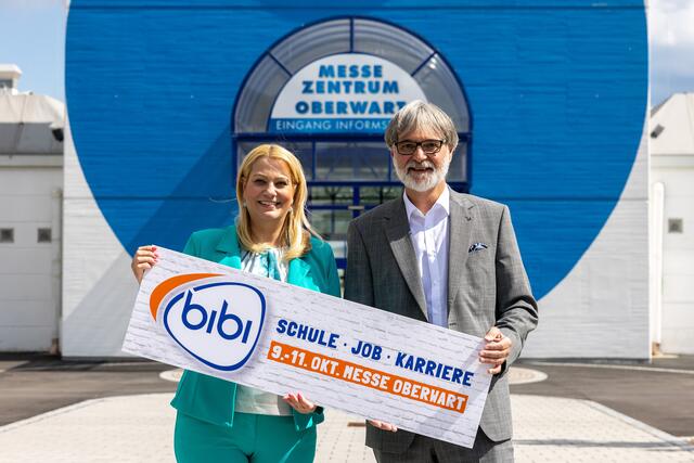 Landesrätin Daniela Winkler und Messeveranstalter Markus Tuider laden wieder zur der Bildungs- und Berufsinformationsmesse nach Oberwart. | Foto: Landesmedienservice