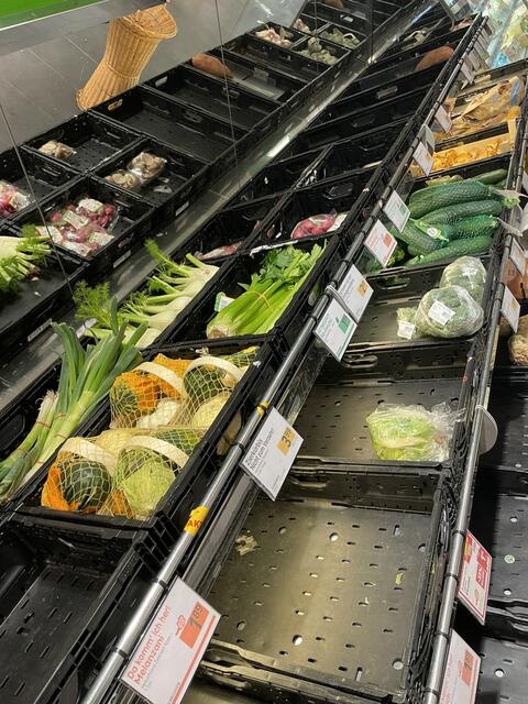 Leere Regale in Purkersdorf. | Foto: Stadtgemeinde Purkersdorf