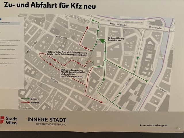 Der Verkehr am Auwinkel wird umgedreht. Künftig soll man von der Dominikanerbastei einfachen können. | Foto: Michael Marbacher/ MeinBezirk