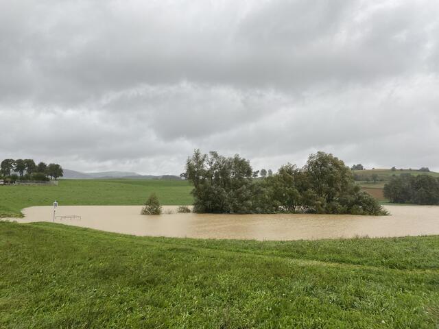 Überlaufbecken Dangelsbach bei Starkregenereignis | Foto: Microtronics