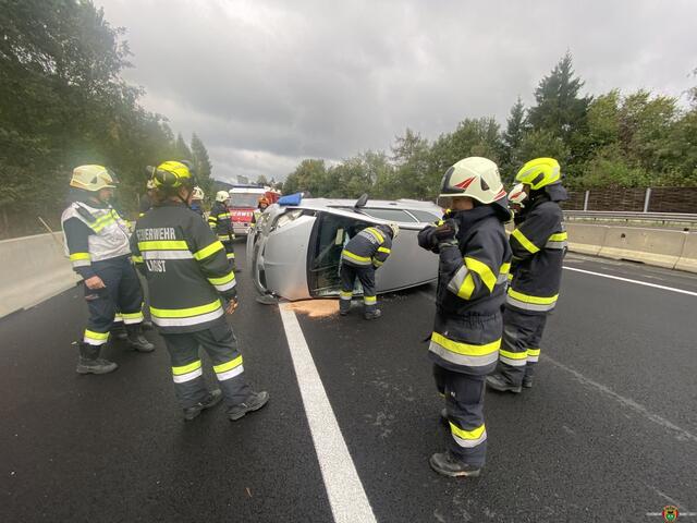 Verkehrsunfall auf der A2-Südautobahn mit einer verletzten Person | Foto: FF Ligist