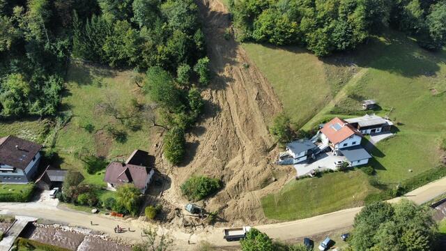 Hangrutsch: In der Sois befindet sich ein Haus in akuter Gefahr.
