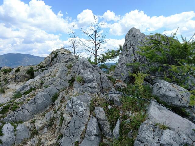 Versicherter Aufstieg auf den Gipfelfelsen. ... | Foto: © Silvia Plischek