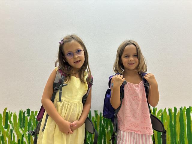 Isabella R. und Klara W. besuchen die erste Klasse in der Volksschule in Tullnerbach. | Foto: Nina Taurok