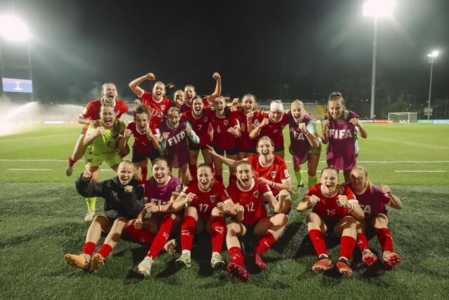 Die U20-WM in Kolumbien wird als erfolgreiche in die ÖFB-Geschichte eingehen. Daran kann auch die 2:5-Niederlage gegen Nordkorea nichts ändern.Jubeln durfte Chiara D'Angelo (hintern links)und Co. gegen Ghana und Neuseeland. | Foto: Foto: ÖFB/Jasmin Walter (3)