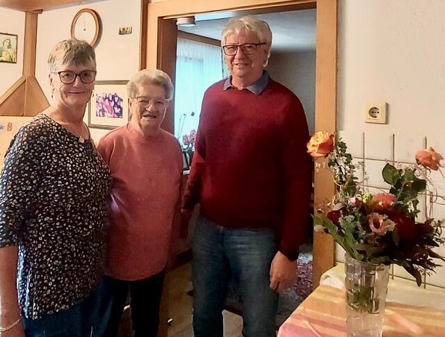 Ida Siegele, Geburtstagskind Hanni Gundolf und Günther Rudig. | Foto: Gundolf