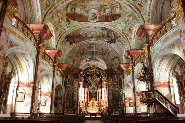 Die Sehnsucht nach dem Schönen, nach Farbe und dem Himmel setzten die barocken Maler Amonte und Mölk im Stift Rein um. | Foto: Höfler