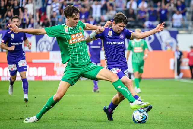 Beim letzten Aufeinandertreffen gewann SK Rapid mit 3:0 zu Hause bei der Austria. (Archiv) | Foto: EXPA / APA / picturedesk.com