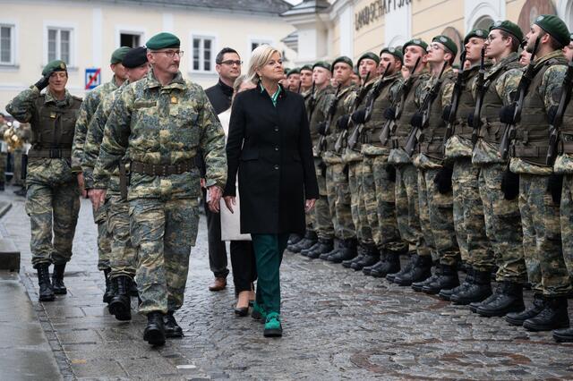 Angelobung der Soldaten in Melk. | Foto: HBF/Gunter Pusch