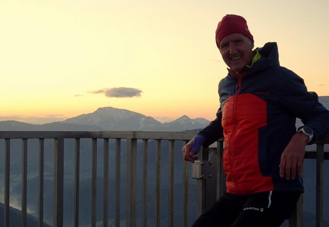 Ein zartes Orange über dem Ötscher, Genuss pur