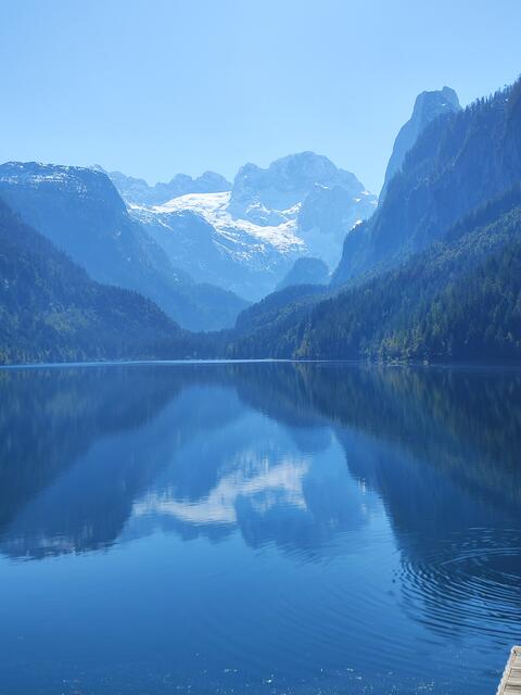 herrlich spiegelt sich der Gletscher im Wasser... | Foto: I.Wozonig
