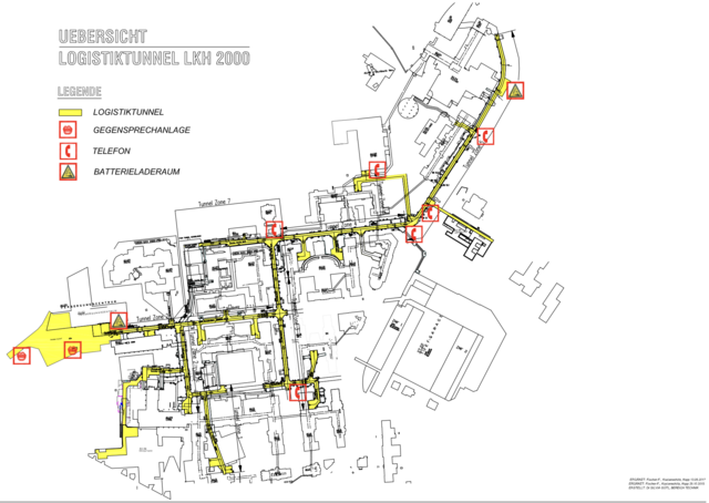 Abriss des 1,9 Kilometer fassenden Logistiktunnels unter dem Gelände des Uniklinikums. | Foto: KAGEs
