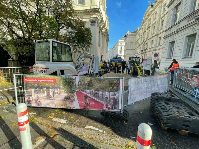 Die Argentinierstraße befindet sich in der letzten Bauetappe. Ein bestimmter Abschnitt sorgt jetzt für Unmut. | Foto: Salme Taha Ali Mohamed