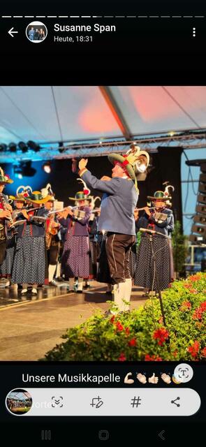 Die MK Steinach begeisterte im Festzelt 