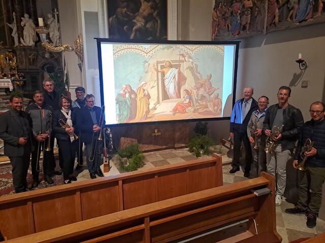 Der Steinacher Bläserkreis spielte groß auf  | Foto: Lorenzatto